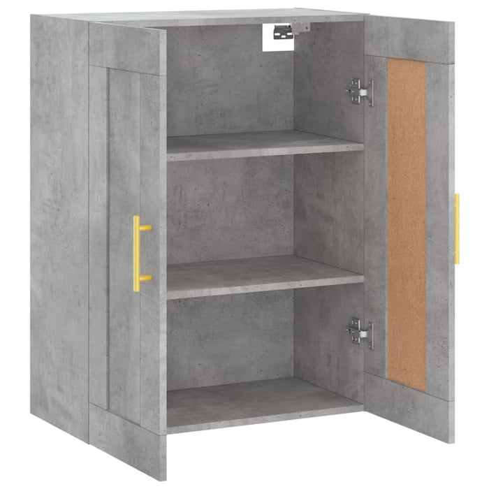 Dulap pe perete, gri beton, 69,5x34x90 cm, lemn prelucrat WALTI