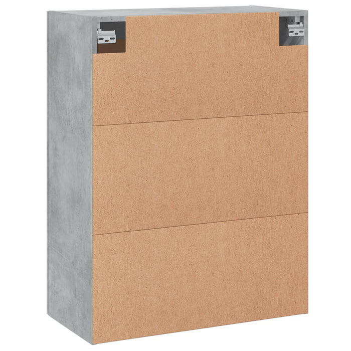 Dulap pe perete, gri beton, 69,5x34x90 cm, lemn prelucrat WALTI