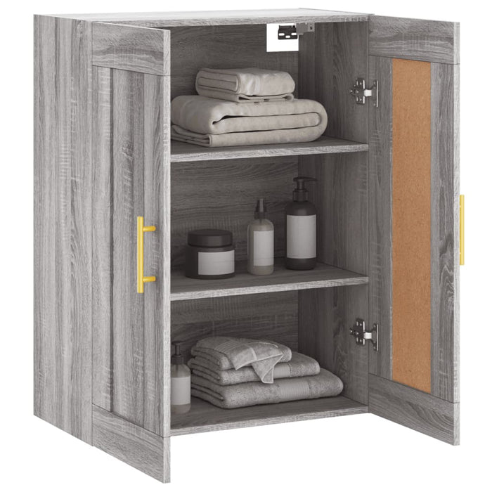Dulap pe perete, sonoma gri, 69,5x34x90 cm, lemn prelucrat WALTI