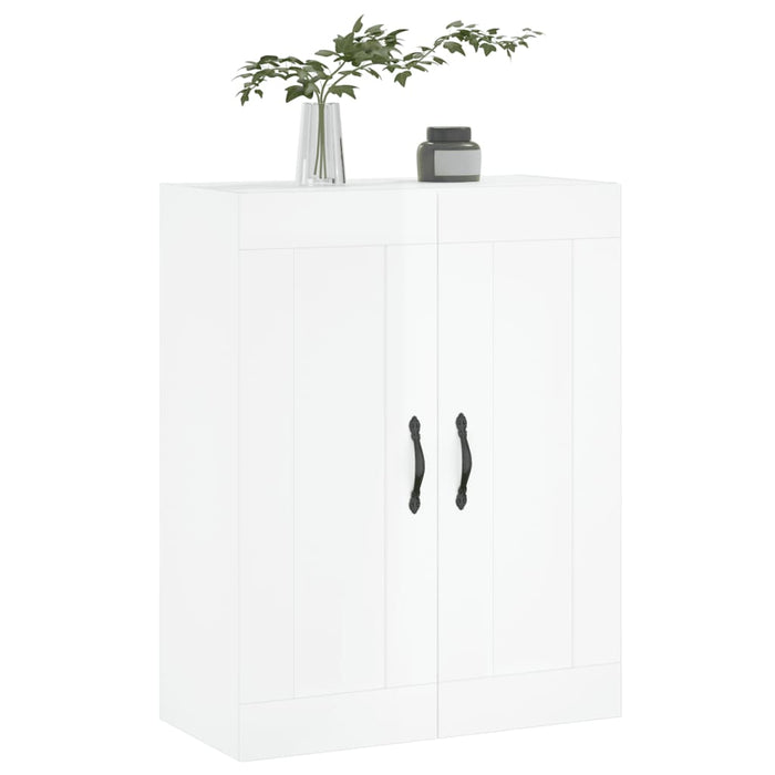 Dulap cu montaj pe perete, alb extralucios, 69,5x34x90 cm WALTI