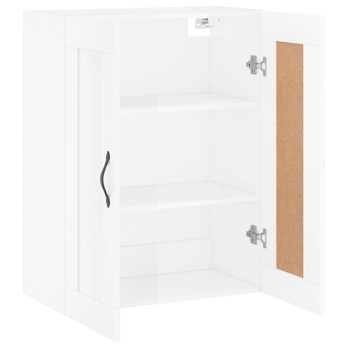 Dulap cu montaj pe perete, alb extralucios, 69,5x34x90 cm WALTI