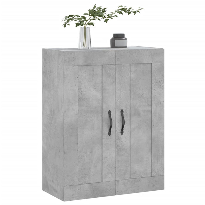 Dulap pe perete, gri beton, 69,5x34x90 cm, lemn prelucrat - WALTI WALTI