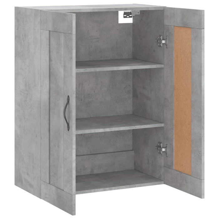 Dulap pe perete, gri beton, 69,5x34x90 cm, lemn prelucrat - WALTI WALTI