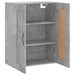 Dulap pe perete, gri beton, 69,5x34x90 cm, lemn prelucrat - WALTI WALTI