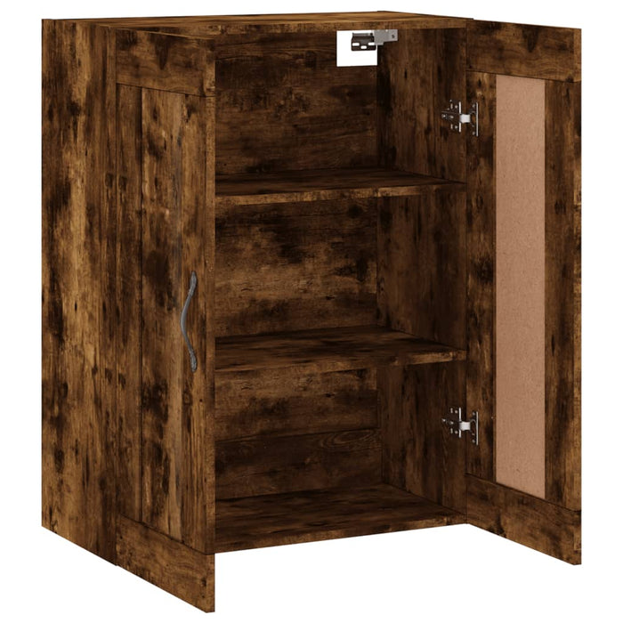 Dulap pe perete, stejar afumat, 69,5x34x90 cm, lemn prelucrat WALTI