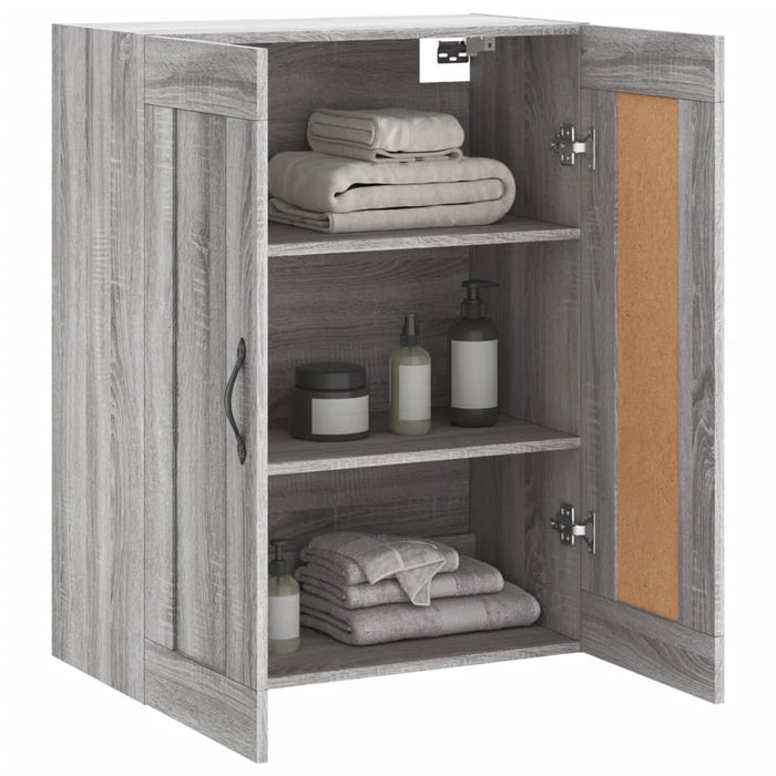 Dulap pe perete, sonoma gri, 69,5x34x90 cm, lemn prelucrat - WALTI WALTI