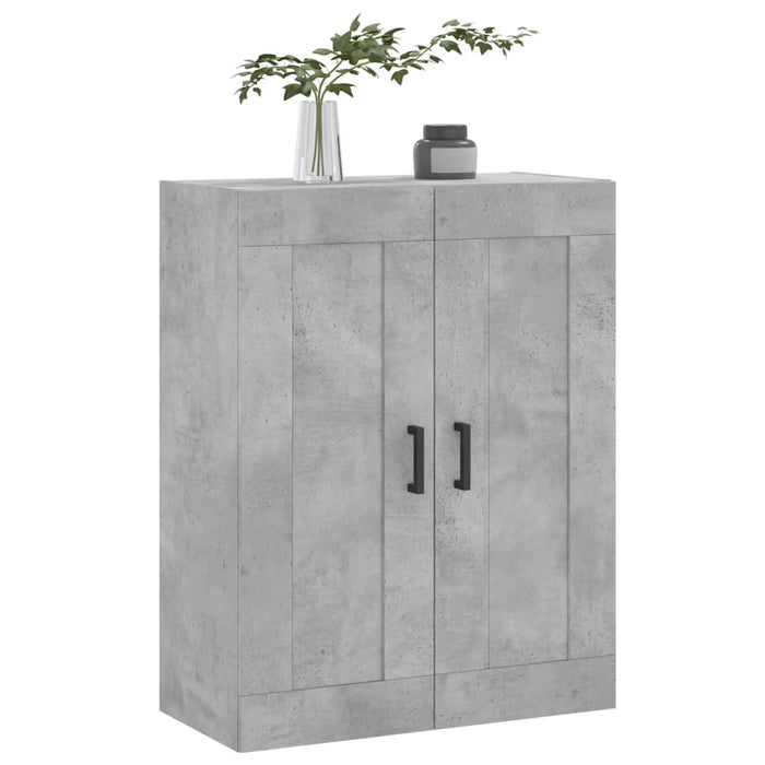 Dulap pe perete, gri beton, 69,5x34x90 cm, lemn prelucrat - WALTI WALTI