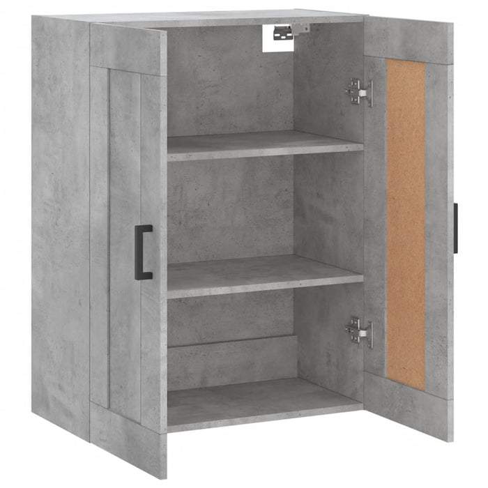 Dulap pe perete, gri beton, 69,5x34x90 cm, lemn prelucrat - WALTI WALTI