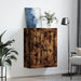 Dulap pe perete, stejar afumat, 69,5x34x90 cm, lemn prelucrat - WALTI WALTI