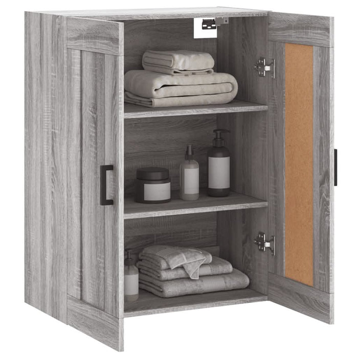 Dulap pe perete, sonoma gri, 69,5x34x90 cm, lemn prelucrat - WALTI WALTI