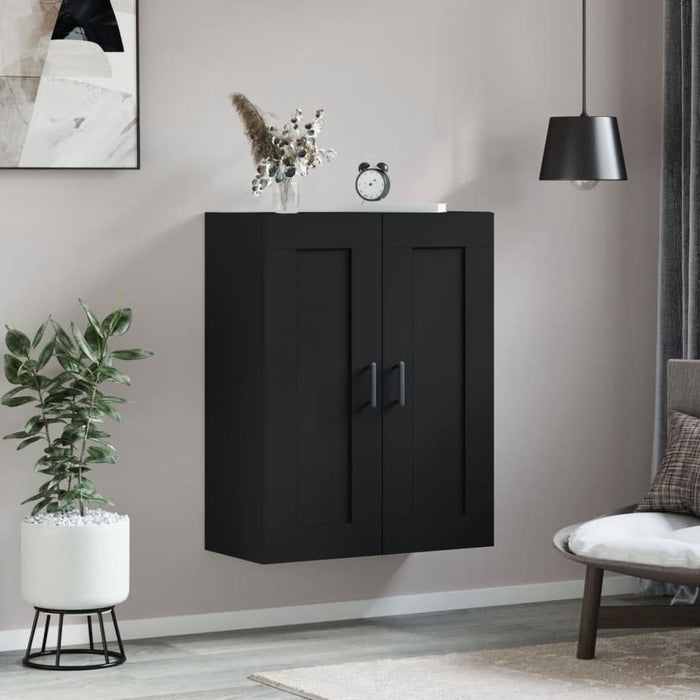 Dulap montat pe perete, negru, 69,5x34x90 cm, lemn prelucrat - WALTI WALTI