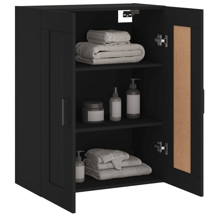 Dulap montat pe perete, negru, 69,5x34x90 cm, lemn prelucrat - WALTI WALTI
