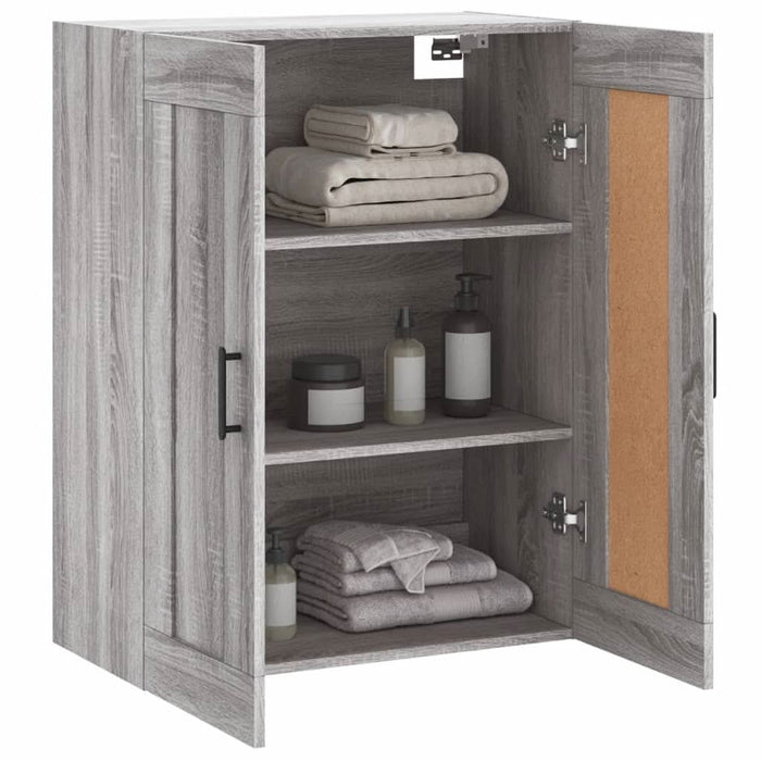 Dulap pe perete, sonoma gri, 69,5x34x90 cm, lemn prelucrat - WALTI WALTI