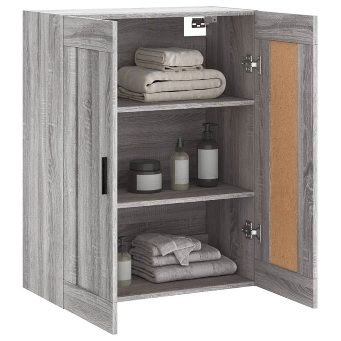 Dulap pe perete, sonoma gri, 69,5x34x90 cm, lemn prelucrat - WALTI WALTI