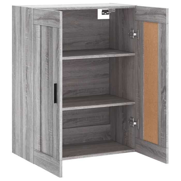 Dulap pe perete, sonoma gri, 69,5x34x90 cm, lemn prelucrat - WALTI WALTI