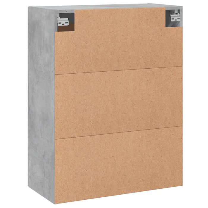 Dulap pe perete, gri beton, 69,5x34x90 cm, lemn prelucrat WALTI