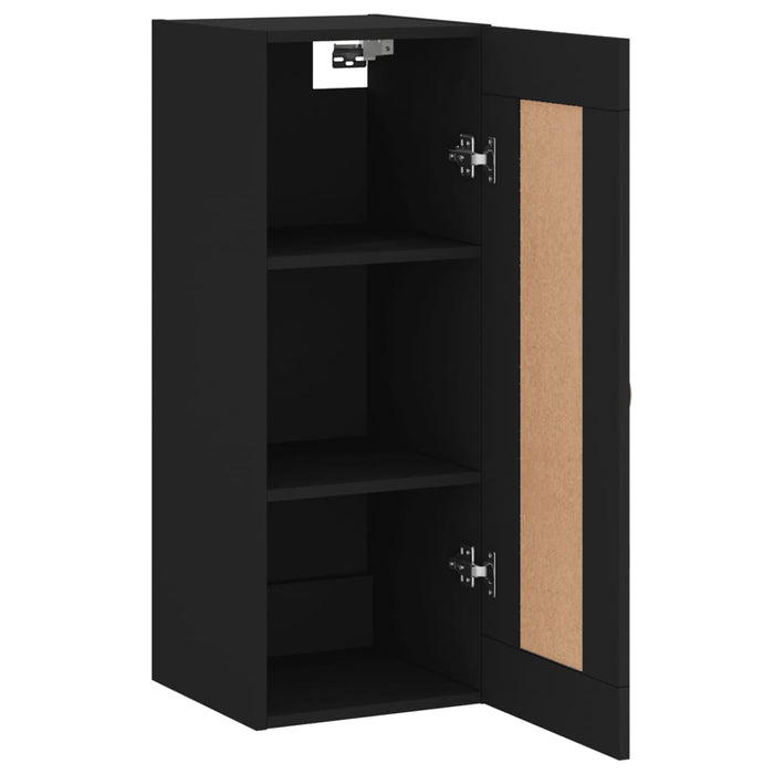 Dulap de perete, negru, 34,5x34x90 cm, lemn prelucrat WALTI