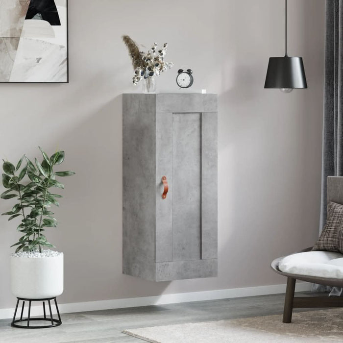 Dulap de perete, gri beton, 34,5x34x90 cm, lemn prelucrat - WALTI WALTI