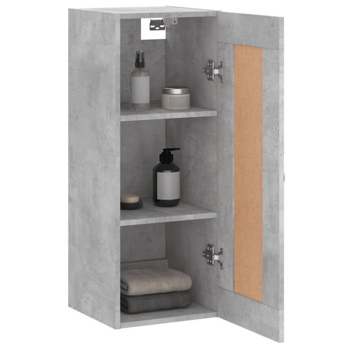 Dulap de perete, gri beton, 34,5x34x90 cm, lemn prelucrat - WALTI WALTI