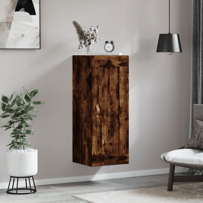 Dulap de perete, stejar fumuriu, 34,5x34x90 cm, lemn prelucrat - WALTI WALTI