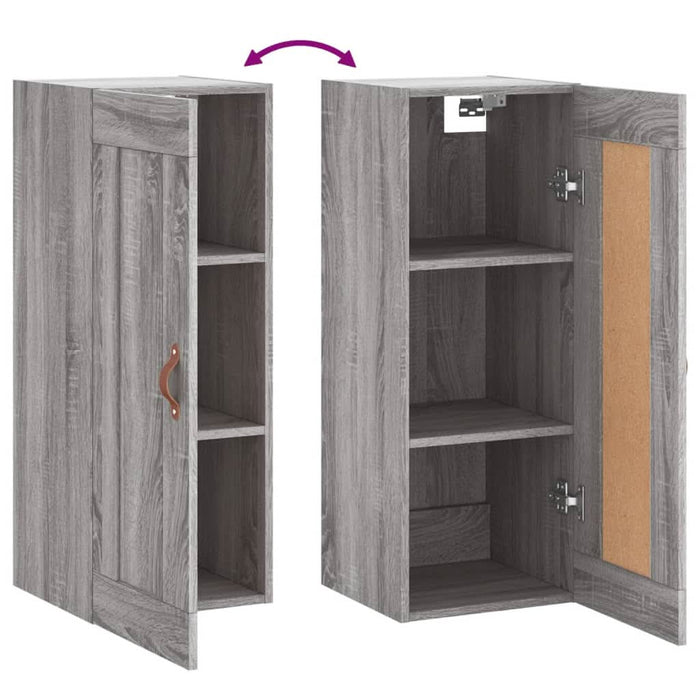 Dulap de perete, gri sonoma, 34,5x34x90 cm, lemn prelucrat - WALTI WALTI