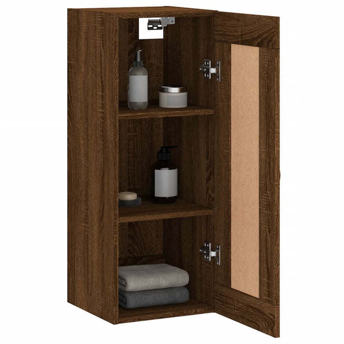 Dulap de perete, maro stejar, 34,5x34x90 cm, lemn prelucrat WALTI