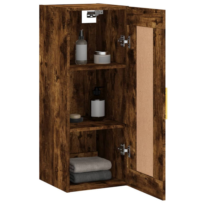 Dulap de perete, stejar fumuriu, 34,5x34x90 cm, lemn prelucrat - WALTI WALTI
