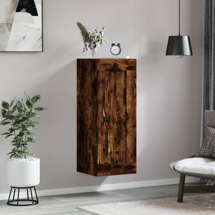 Dulap de perete, stejar fumuriu, 34,5x34x90 cm, lemn prelucrat - WALTI WALTI