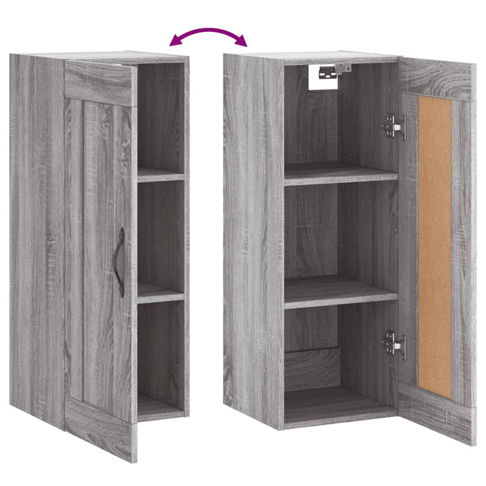 Dulap de perete, gri sonoma, 34,5x34x90 cm, lemn prelucrat WALTI