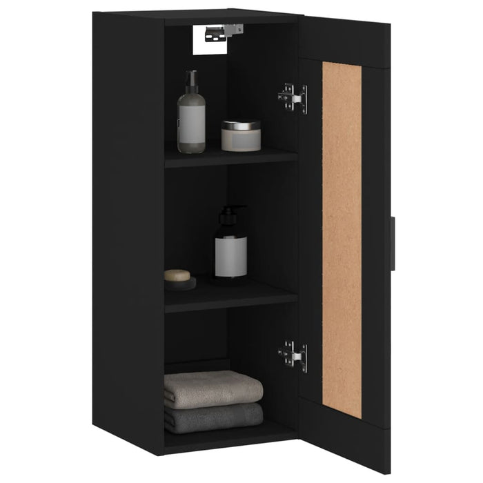 Dulap de perete, negru, 34,5x34x90 cm, lemn prelucrat WALTI