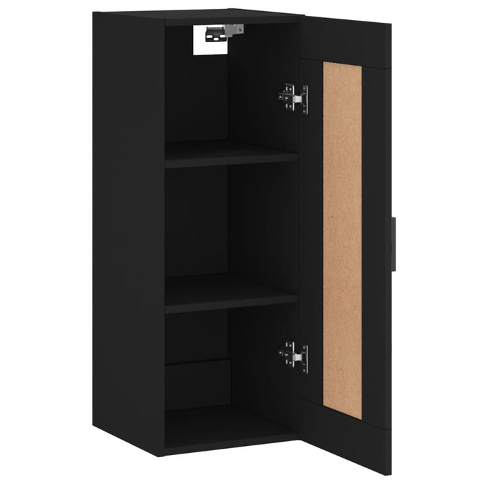 Dulap de perete, negru, 34,5x34x90 cm, lemn prelucrat WALTI
