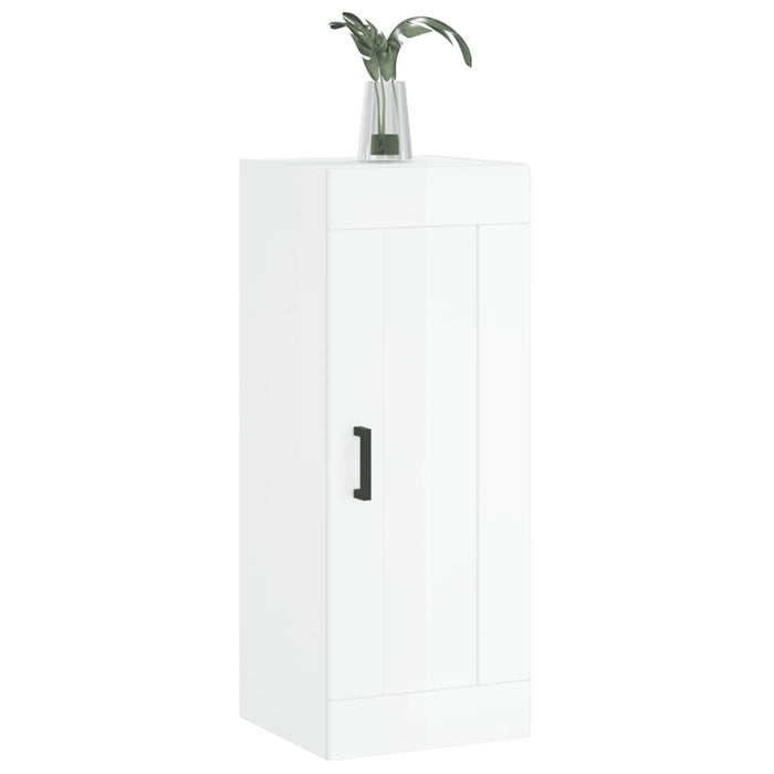 Dulap de perete, alb extralucios, 34,5x34x90 cm, lemn prelucrat WALTI