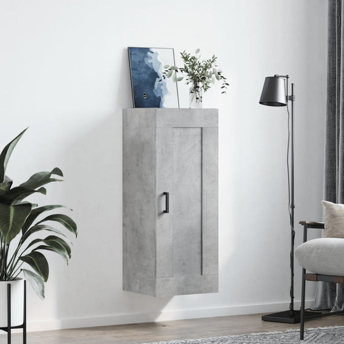 Dulap de perete, gri beton, 34,5x34x90 cm, lemn prelucrat - WALTI WALTI