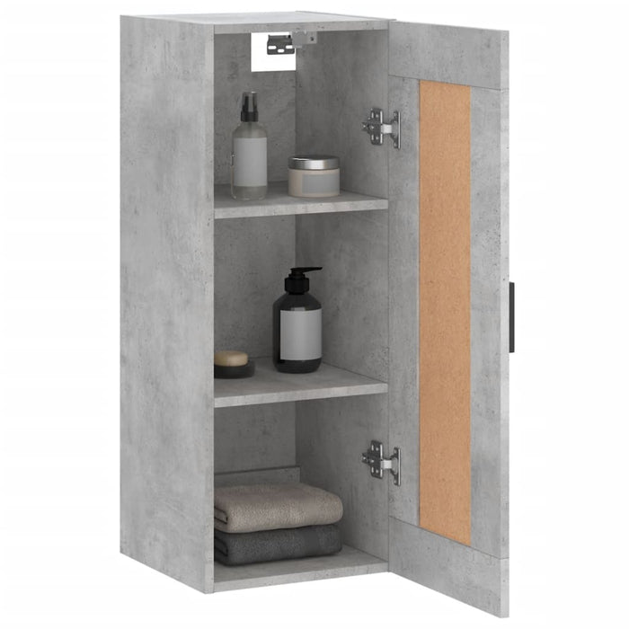 Dulap de perete, gri beton, 34,5x34x90 cm, lemn prelucrat - WALTI WALTI