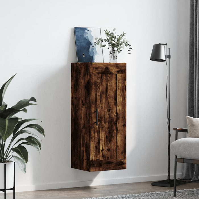 Dulap de perete, stejar fumuriu, 34,5x34x90 cm, lemn prelucrat - WALTI WALTI
