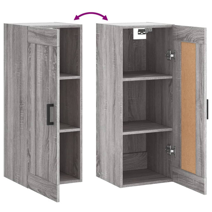 Dulap de perete, gri sonoma, 34,5x34x90 cm, lemn prelucrat - WALTI WALTI
