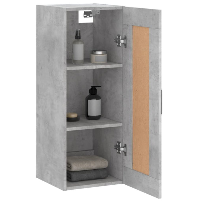 Dulap de perete, gri beton, 34,5x34x90 cm, lemn prelucrat - WALTI WALTI