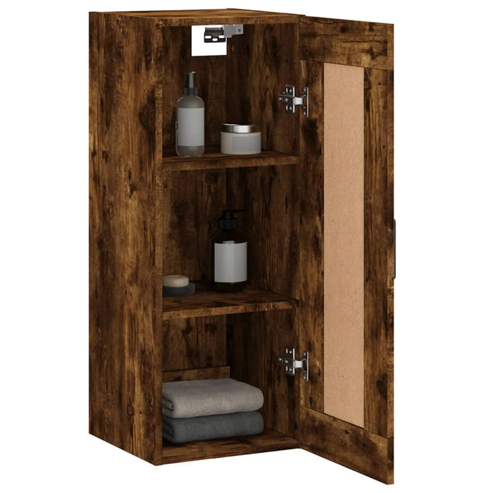 Dulap de perete, stejar fumuriu, 34,5x34x90 cm, lemn prelucrat - WALTI WALTI