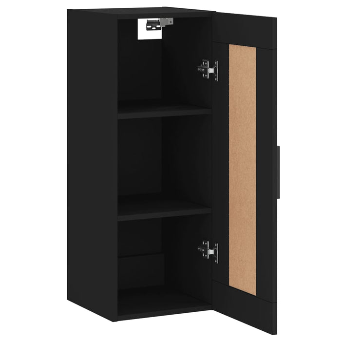 Dulap de perete, negru, 34,5x34x90 cm, lemn prelucrat WALTI