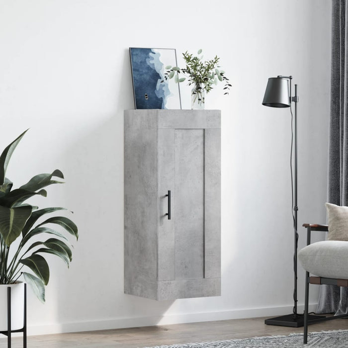 Dulap de perete, gri beton, 34,5x34x90 cm, lemn prelucrat - WALTI WALTI