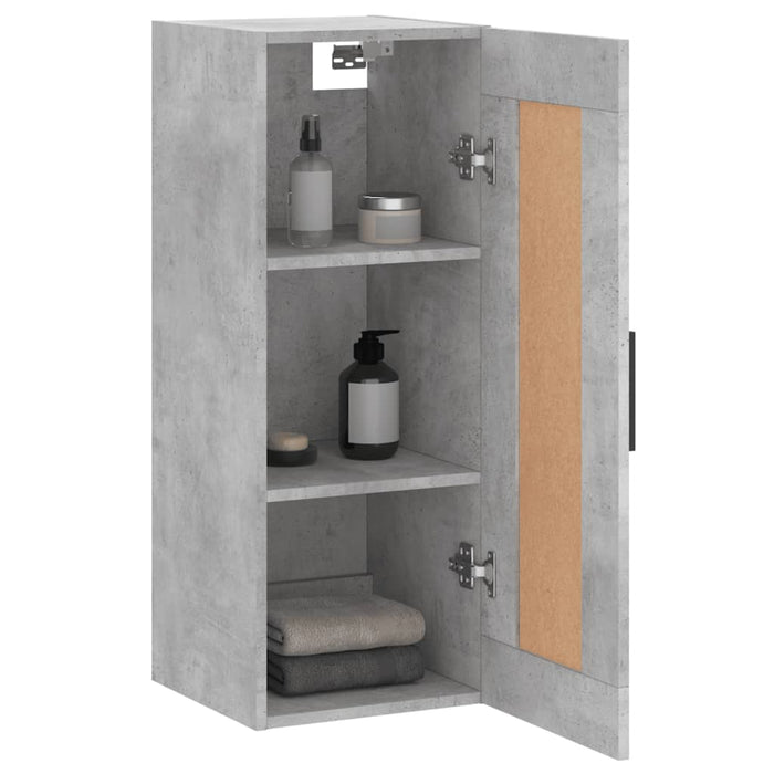Dulap de perete, gri beton, 34,5x34x90 cm, lemn prelucrat - WALTI WALTI