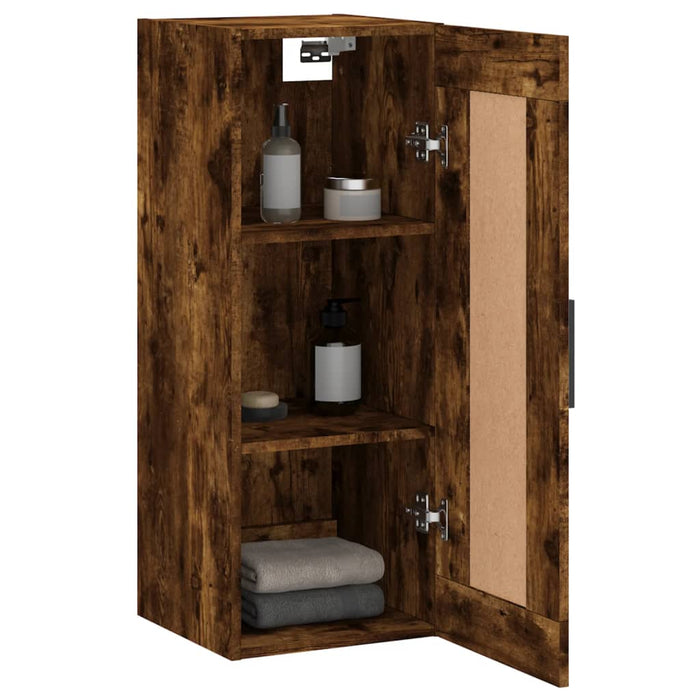 Dulap de perete, stejar fumuriu, 34,5x34x90 cm, lemn prelucrat WALTI