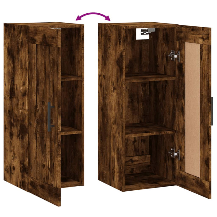 Dulap de perete, stejar fumuriu, 34,5x34x90 cm, lemn prelucrat WALTI