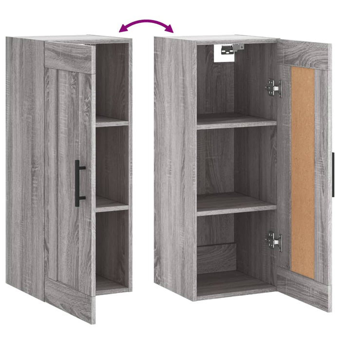 Dulap de perete, gri sonoma, 34,5x34x90 cm, lemn prelucrat WALTI
