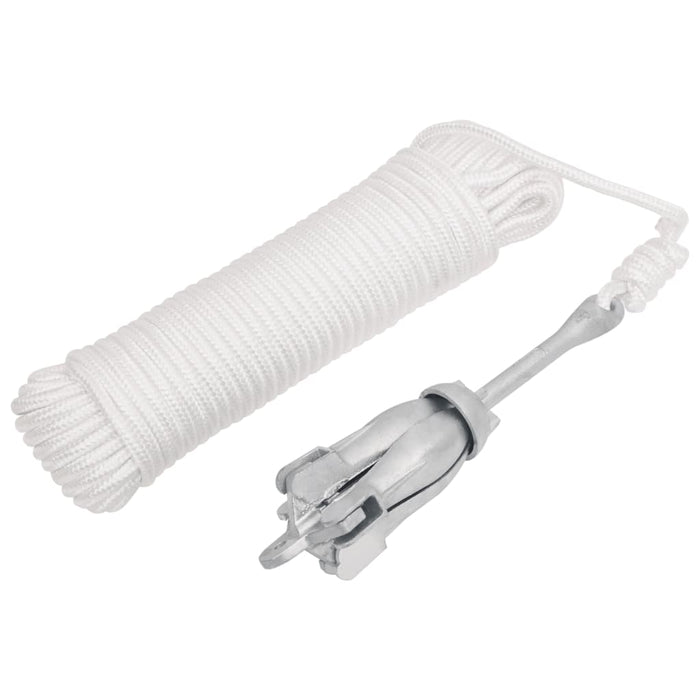 Ancoră pliabilă cu funie, argintiu, 1,5 kg, fier maleabil - WALTI WALTI
