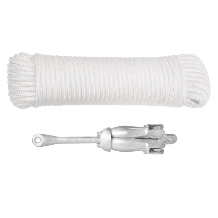 Ancoră pliabilă cu funie, argintiu, 1,5 kg, fier maleabil - WALTI WALTI