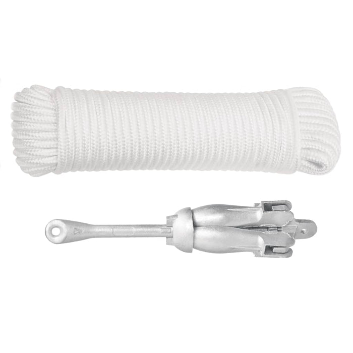 Ancoră pliabilă cu funie, argintiu, 2,5 kg, fier maleabil - WALTI WALTI
