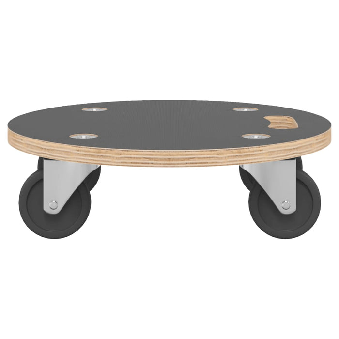 Cărucioare de transport, 2 buc., rotunde, Ø38x11,5 cm, 250 kg WALTI