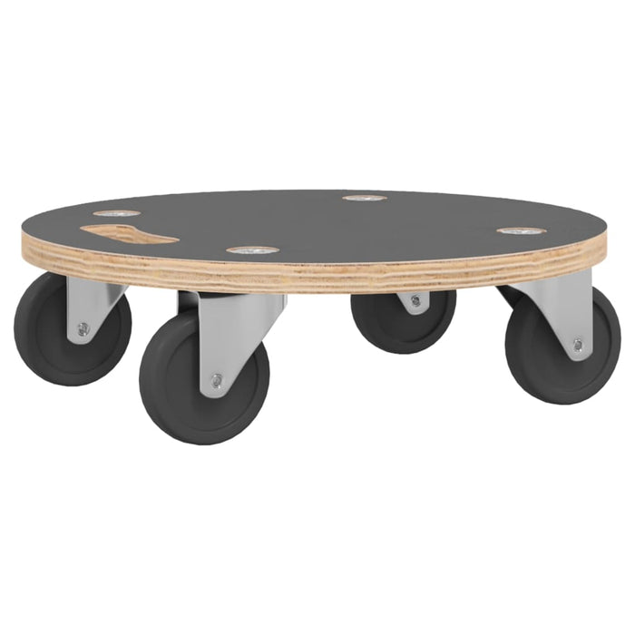 Cărucioare de transport, 2 buc., rotunde, Ø38x11,5 cm, 250 kg WALTI
