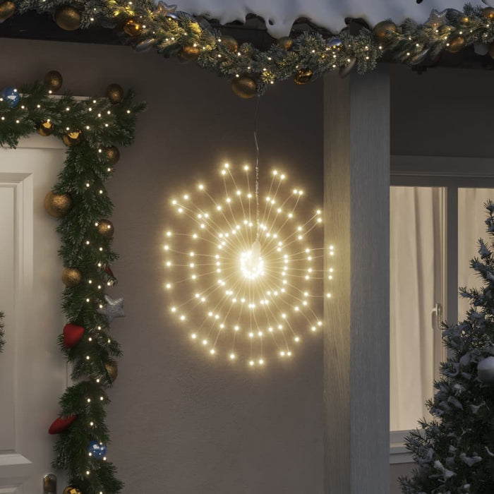 Lumini stelare de Crăciun 140 LED-uri, 2 buc., alb cald, 17 cm - WALTI WALTI